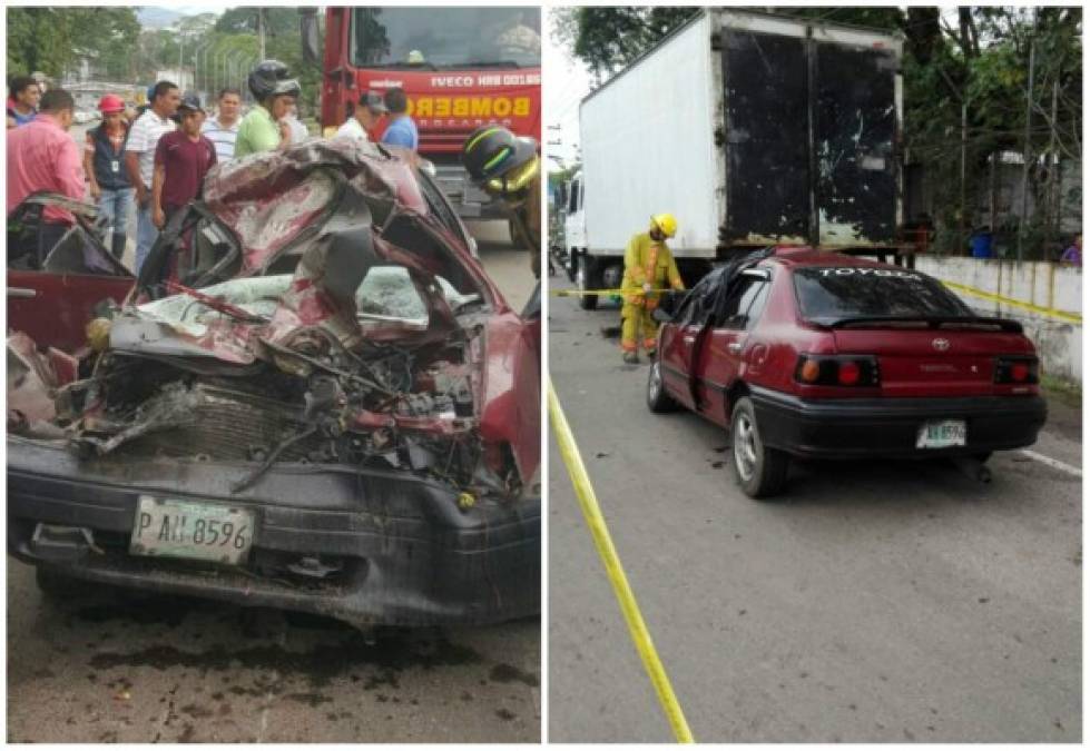 27 de mayo - Villanueva<br/><br/>Una colisión entre un automóvil tipo turismo y un camión dejó una pastroa muerta y tres heridos, dos menores y su esposo que también es pastor, en Villanueva.