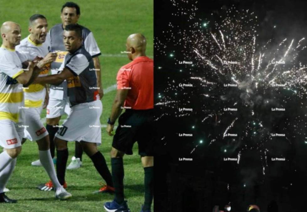 Las Leyendas Internacionales se impusieron 4-3 ante las de Honduras en un lindo espéctaculo deportivo realizado en el estadio Morazán. En el juego hubo tensión luego de que el italiano Marco Materazzi se enfadó con el árbitro hondureño Mario Moncada. Fotos Moisés Valenzuela y Edwin Romero.