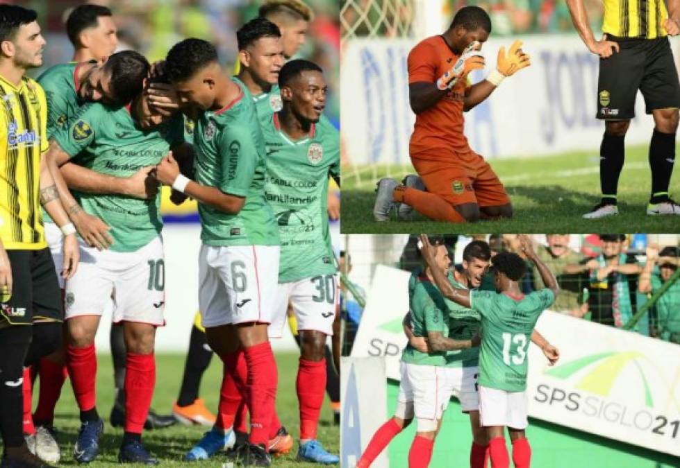 Festín verdolaga en el Yankel Rosenthal. Sí, fiesta de goles y de buen fútbol. Marathón venció con contundencia 3-0 a un Real España mezquino. Mira las imágenes más curiosas del encuentro. Fotos Edwin Romero y Yoseph Amaya.