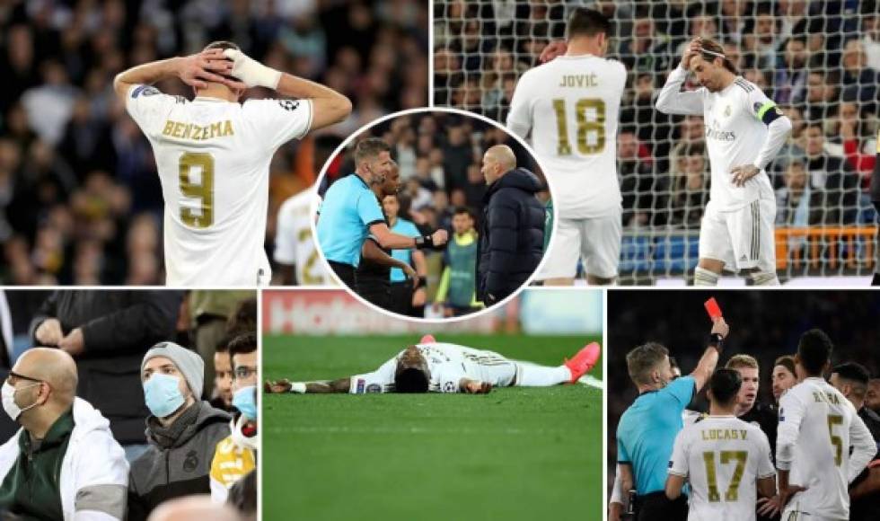 Las imágenes de la decepción que vivió el estadio Santiago Bernabéu con la derrota del Real Madrid (1-2) ante Manchester City en la ida de octavos de final de la Champions League. Foto AFP/EFE