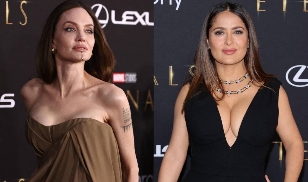 Salma Hayek y Angelina Jolie fueron las estrellas del estreno mundial de “Eternals”, la nueva película de la exitosa saga de Marvel.