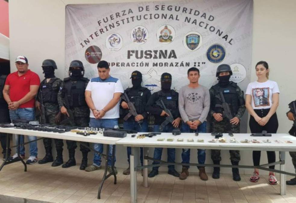 Los detenidos fueron presentados por la Fuerza de Seguridad Interinstitucional Nacional (Fusina) en el marco de la operación Odiseo X.