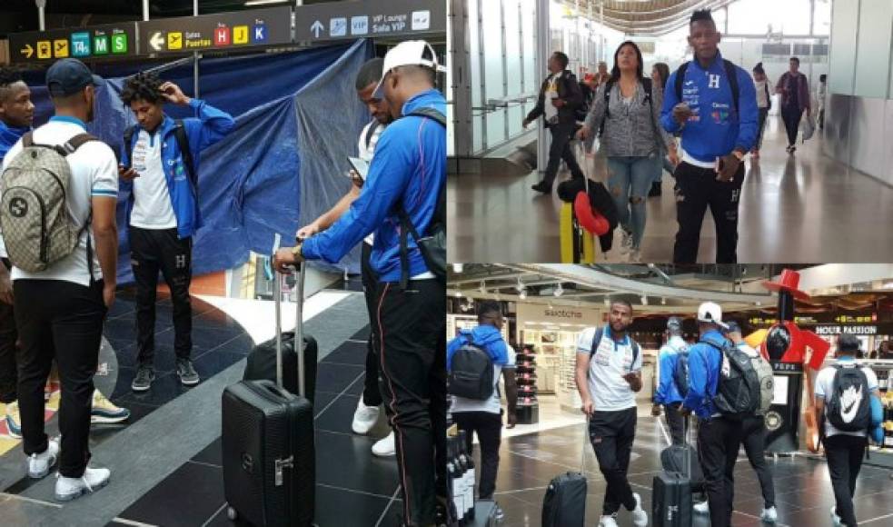 La Selección de Honduras arribó este martes a Barcelona, España, para disputar el partido amistoso de este jueves 11 de octubre frente a su similar de Emiratos Árabes Unidos. Mira las mejores imágenes de lo que fue su llegada. Foto Fenafuth.