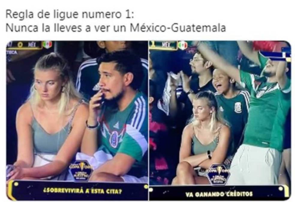 El ambiente inicial estuvo lleno de tensión. El seguidor mexicano que llevaba bien puesta la camiseta del Tricolor, estaba disfrutando a lo grande. Sin embargo, su acompañante parecía no estar viviendo una grata experiencia. Pero todo cambió con el paso de los minutos.