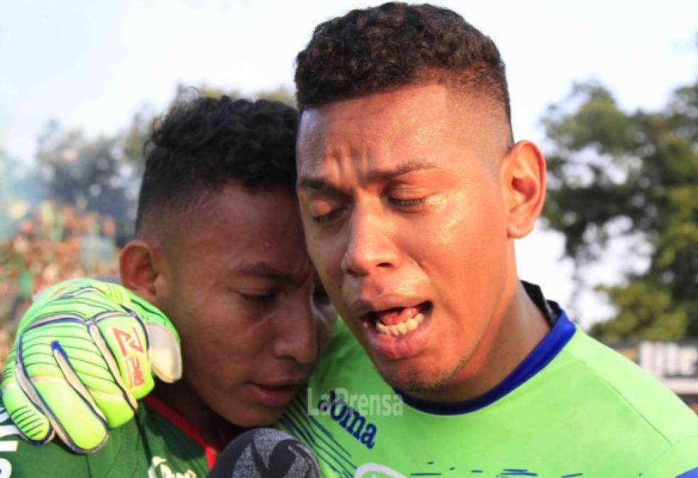 El capitán Allan Banegas junto a Denovan Torres, jugadores claves en el Marathón.