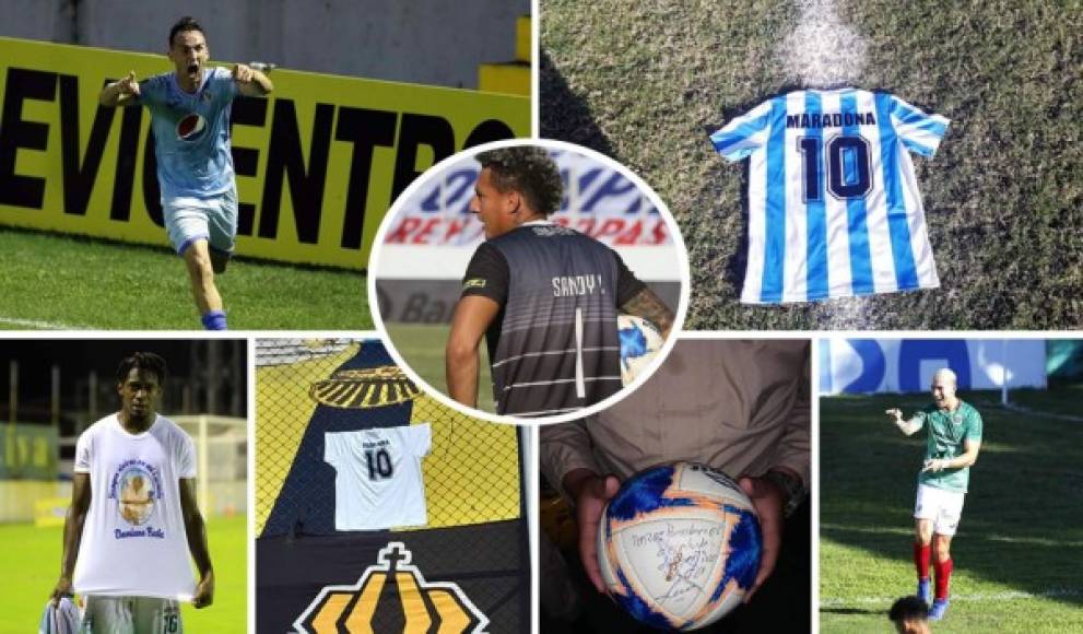 Las imágenes que dejó la jornada 12 del Torneo Apertura 2020 de la Liga Nacional de Honduras, con homenajes para el fallecido exfutbolista argentino Diego Maradona.