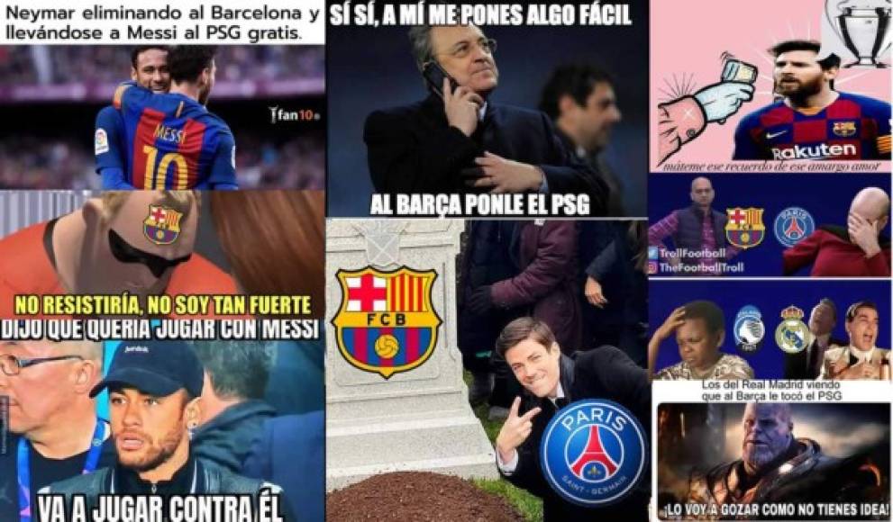 Los divertidos memes que ha dejado el sorteo de los octavos de final de la Champions League que deparó el enfrentamiento Barcelona-PSG. Los culés sufren las burlas.