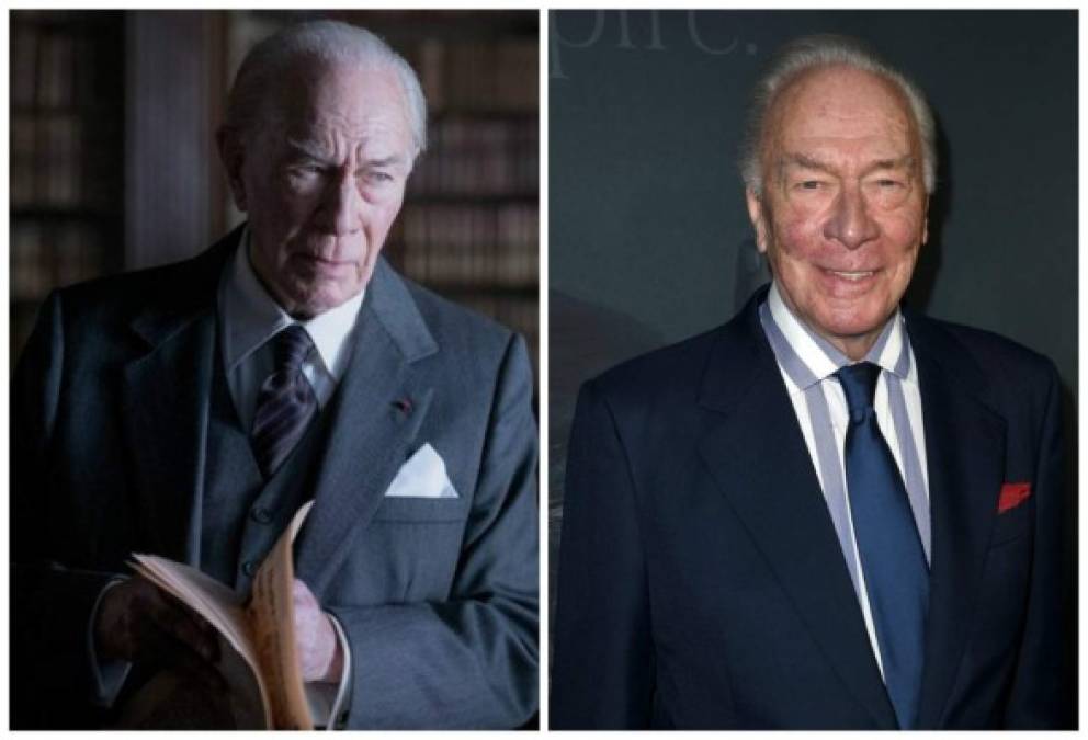 MEJOR ACTOR DE REPARTO<br/><br/>Christopher Plummer- All the Money in the World<br/><br/>El actor obtuvo la nominación tras reemplazar a Kevin Spacey en el papel del millonario J. Paul Getty.<br/><br/>Plummer tuvo que regrabrar todas las escenas de Spacey después de que este fuera acusado por varios actores por conducta sexual inapropiada.<br/>