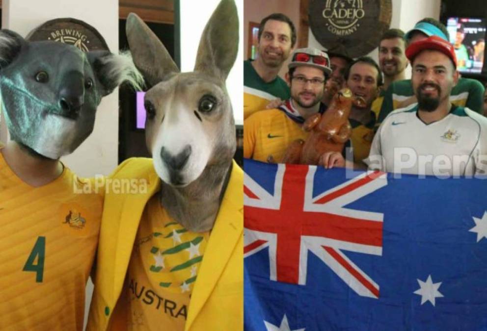 La rivalidad del juego de repechaje entre Honduras y Australia quedó a un lado en la previa del encuentro cuando un grupo de hondureños y australianos se reunieron para disfrutar antes del encuentro.