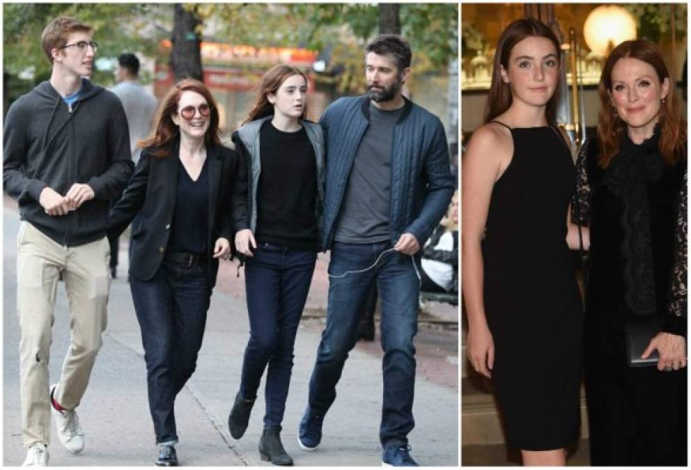 Julianne Moore dio a luz a su segundo hijo en 2002 cuando tenía 42 años. <br/><br/>La guapa actriz y su esposo con Bart Freundlich, le dieron una hermanita a su primer hijo Caleb, en 2002, cuando la estrella tenía 41 años. <br/><br/>Es notable el parecido que existe entre la joven Liv Freundlich, de 14 años, y su mamá.