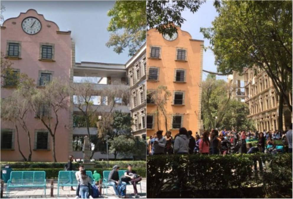 El campus de la universidad de Morelos sufrió severos daños tras el potente sismo.