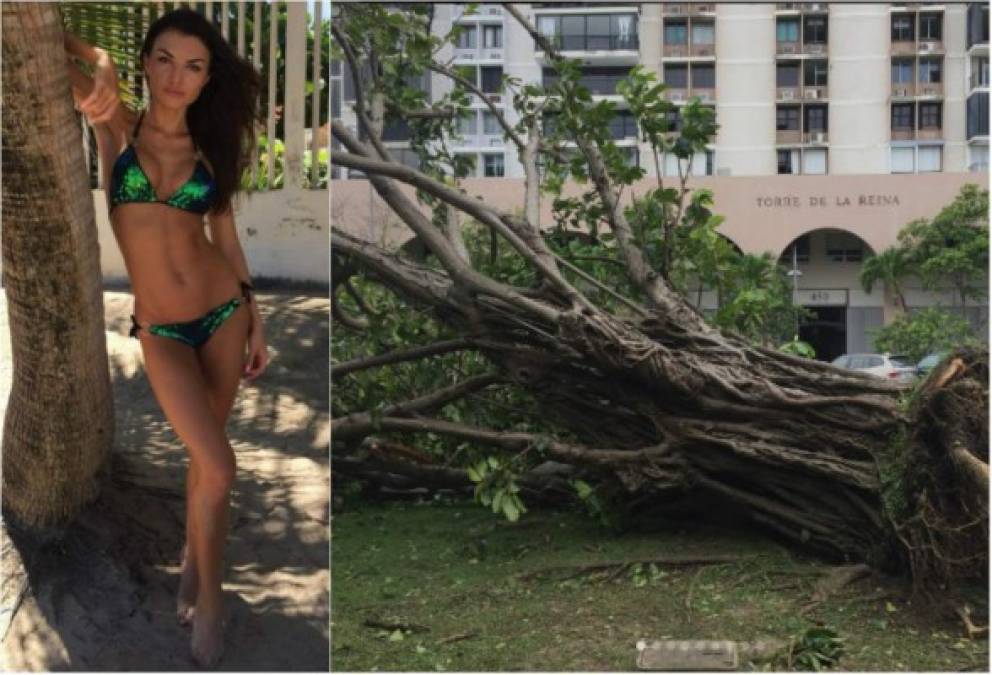 La modelo Lana Alexandra disfrutó de las playas de San Juan, Puerto Rico, a pesar de que el huracán Irma pegó con todo.