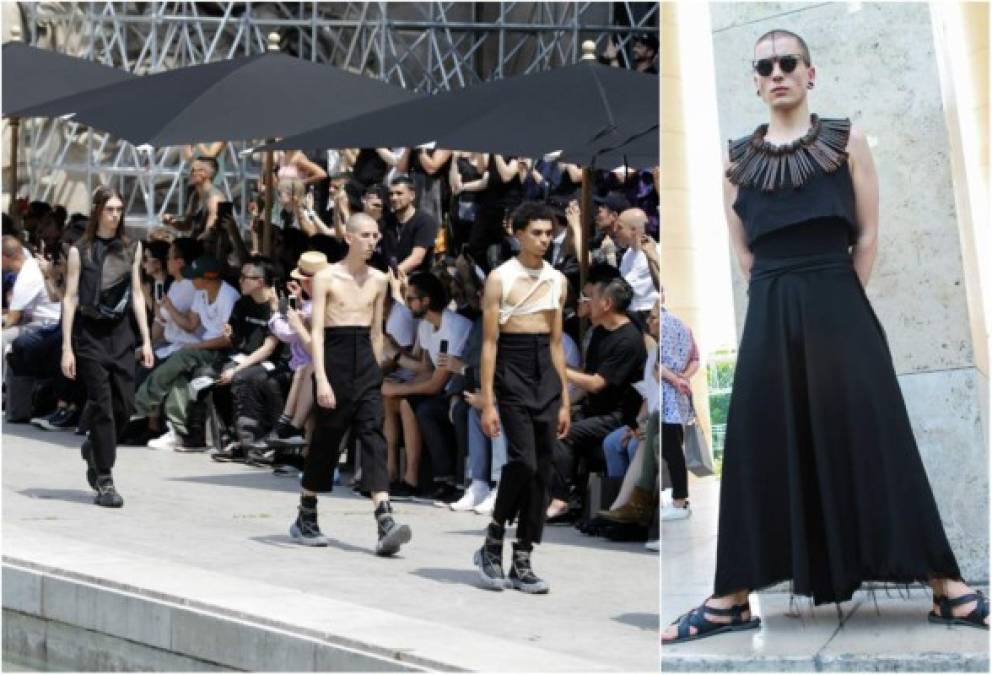 Bajo un sol inclemente, el estadounidense presentó una vez más una colección provocadora, llamada 'Dirt' (Suciedad), y en la que destacó el look gótico, con pantalones extralargos que cubrían los pies y camisetas rasgadas, aunque también hubo torsos desnudos.<br/><br/>La Semana de la Moda Masculina concluyó el domingo con entre otros los desfiles de Dior, Hermès, Berluti y Kenzo.<br/>