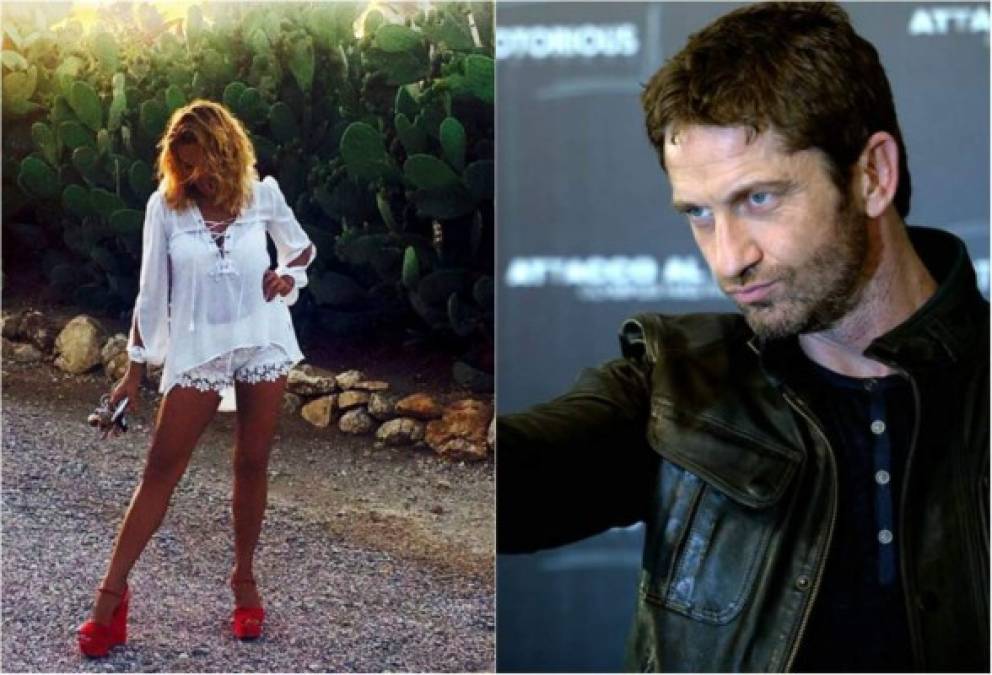 El actor Gerard Butler ha causado tremenda controversia al ser captado con una famosa presentadora italiana.