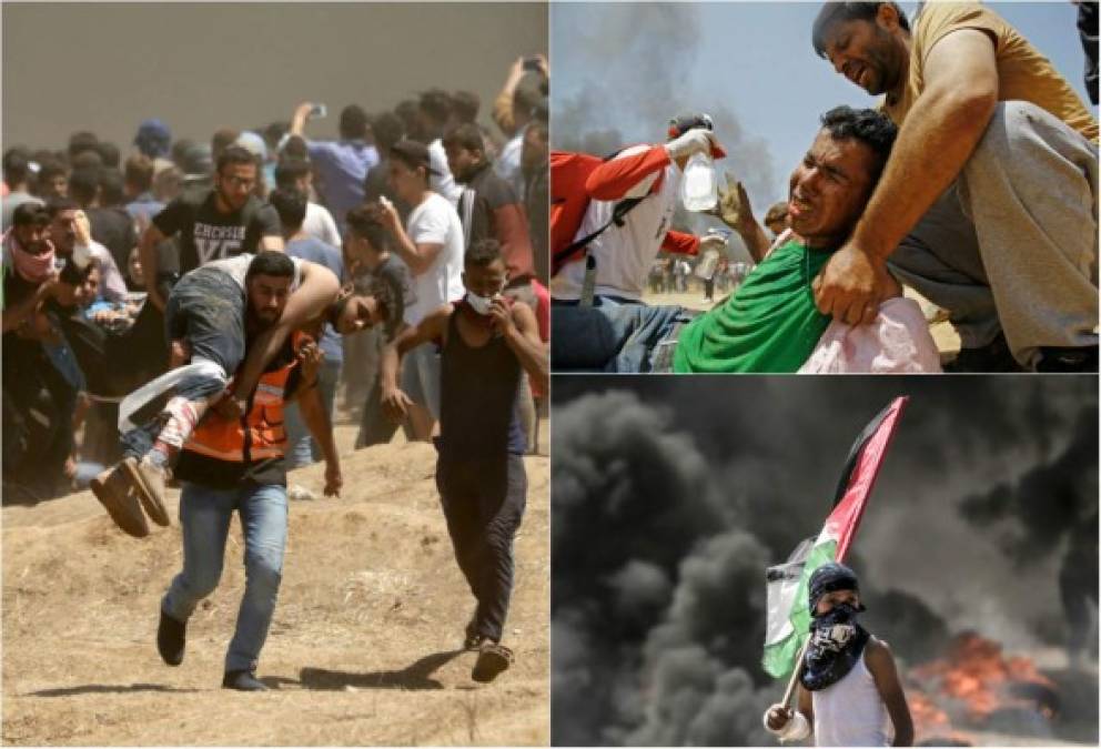 Israelíes y palestinos protagonizan nuevos enfrentamientos este martes en los Territorios Palestinos, un día después del baño de sangre en Gaza, el más grave en cuatro años que dejó casi 60 palestinos muertos por disparos de soldados israelíes.