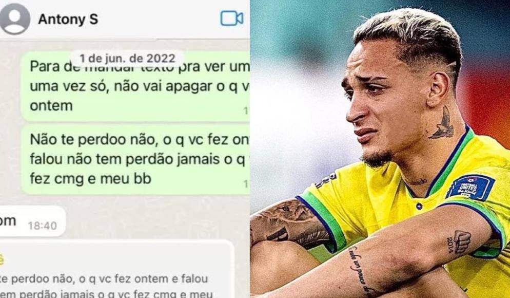 El futbolista brasileño Antony, del Manchester United, es investigado por la Policía en su país por supuestamente haber proferido amenazas y haber agredido a una expareja. Se filtraron mensajes de Whatsapp y fotografías. 