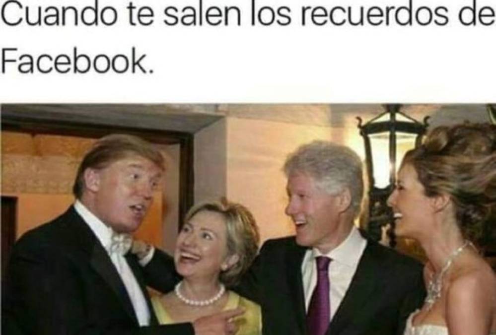 Algunos usuarios recordaron la amistad que unía a los Clinton y a los Trump hace apenas unos años.