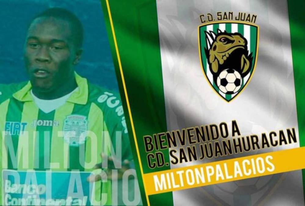 Milton Palacios: El lateral derecho sigue activo y pertence al San Juan de Quimistán .