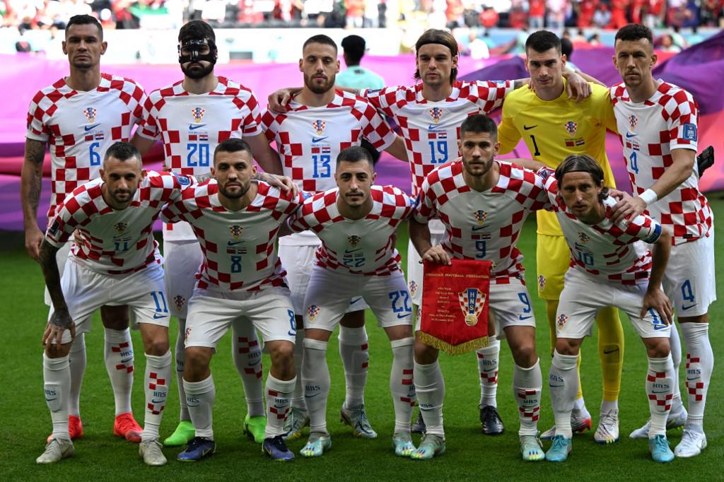 El 11 titular de Croacia que enfrentó a Marruecos en su estreno en el Mundial de Qatar 2022.