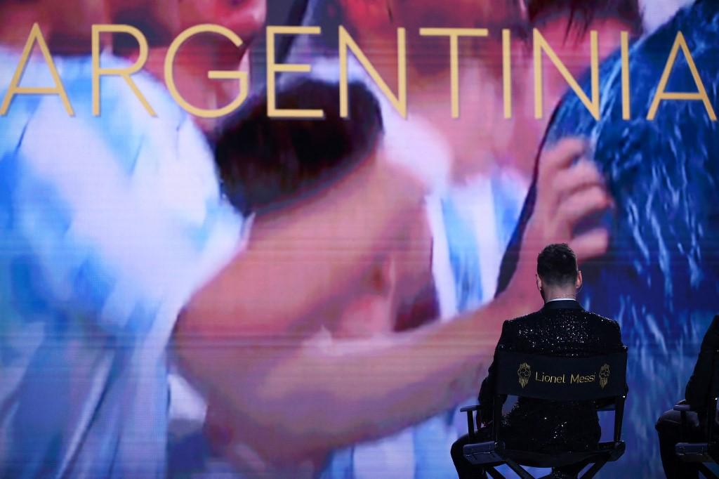 $!Messi vio un especial en la ceremonia sobre la Copa América conquistada por Argentina.