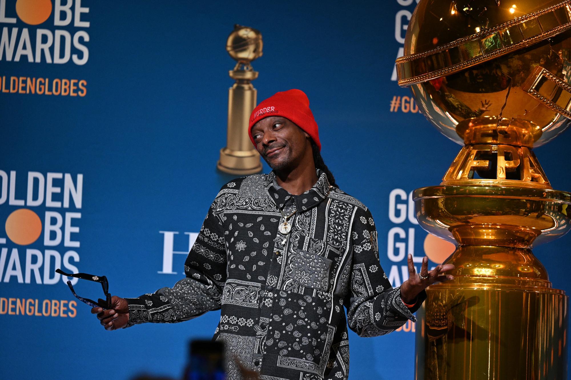 El rapero Snoop Dogg durante el anuncio de los nominados a los Globos de Oro, el pasado 13 de diciembre.