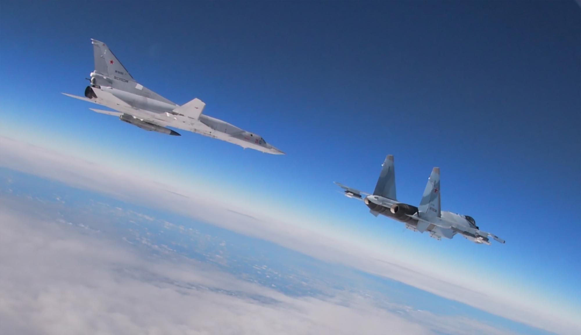 La Fuerza Aérea rusa también participa en las maniobras militares conjuntas con Bielorrusia.