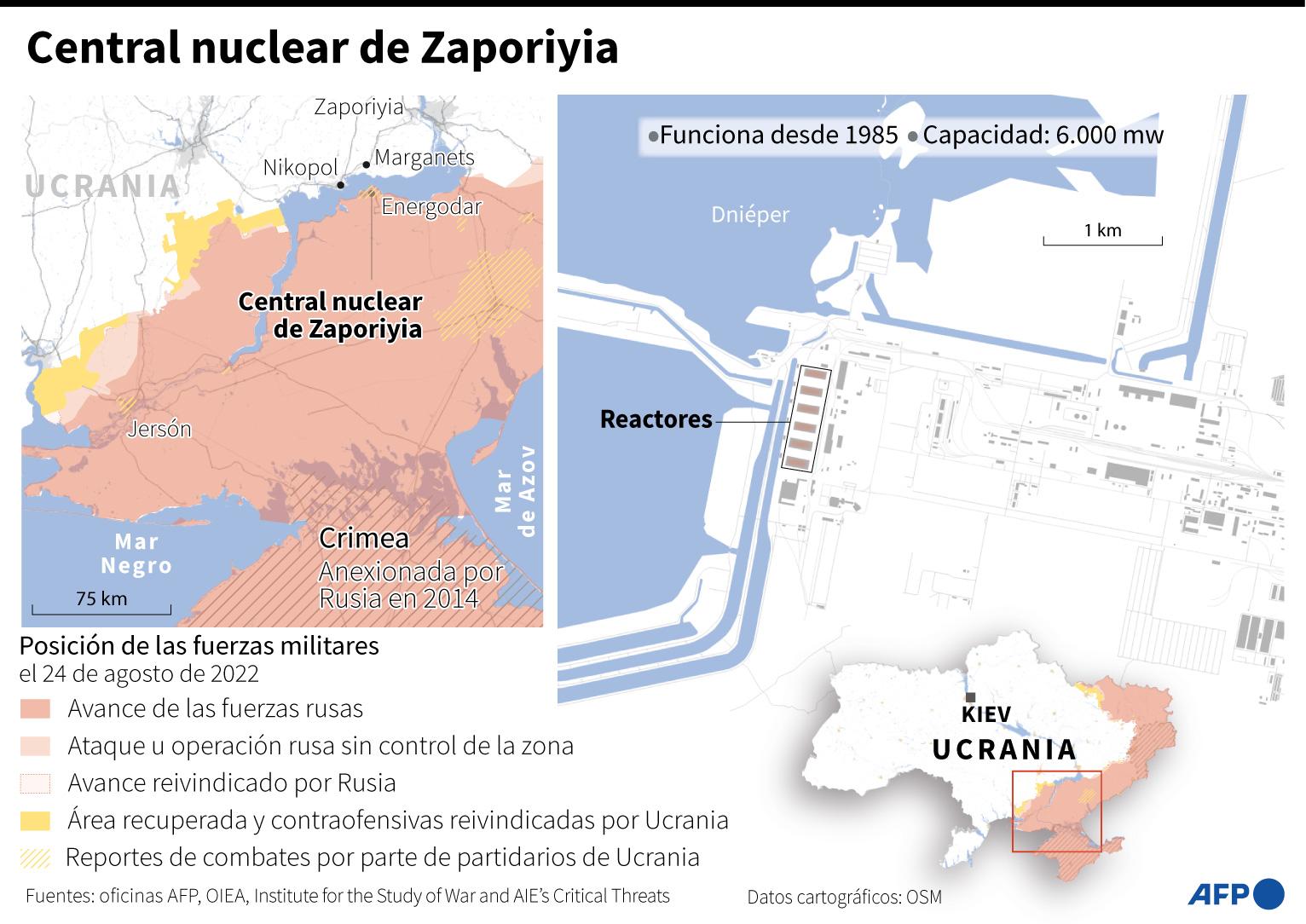 Central nuclear es desconectada de la red eléctrica ucraniana tras bombardeos