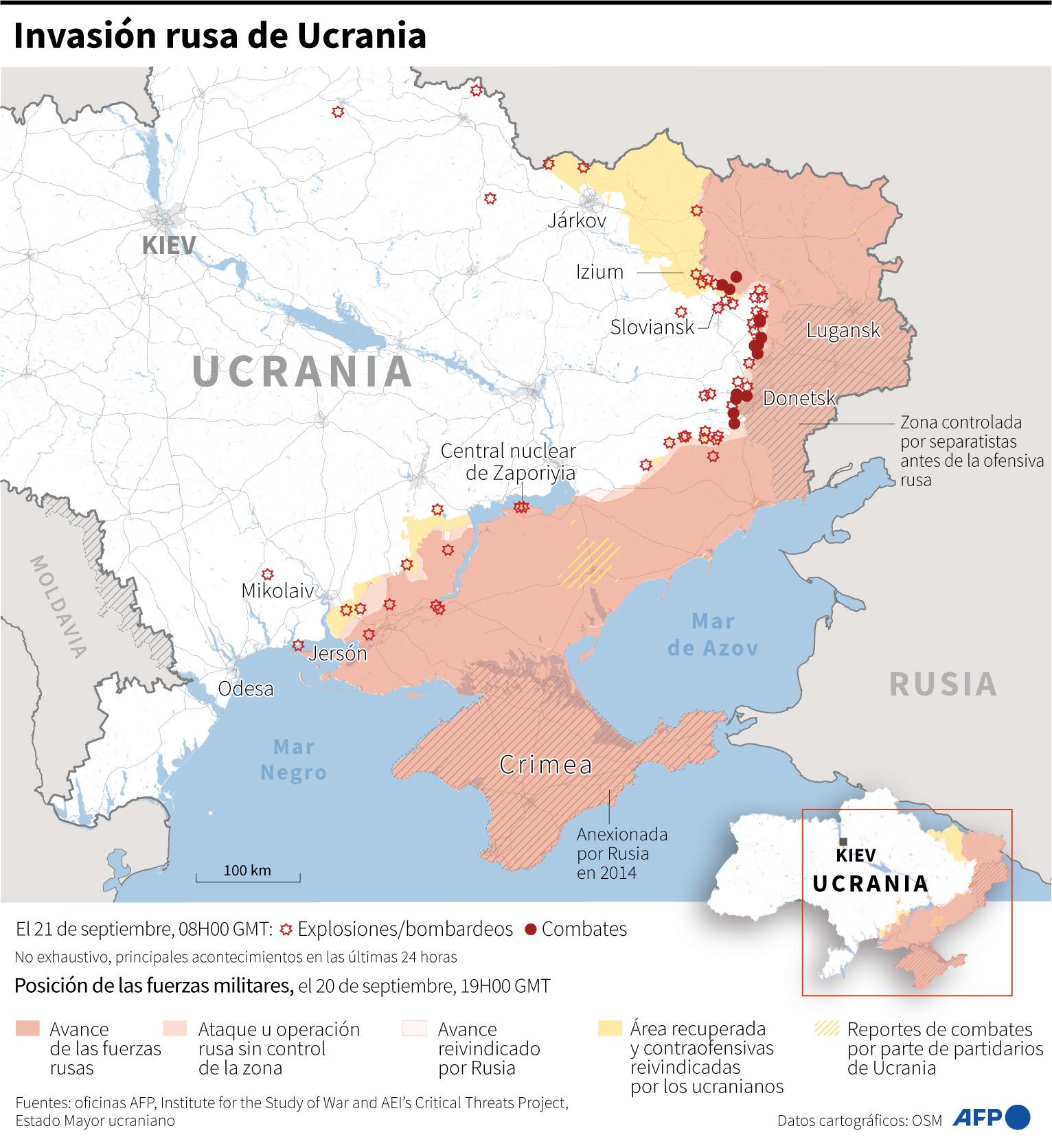 Putin moviliza a reservistas en Ucrania y amenaza con usar sus armas nucleares