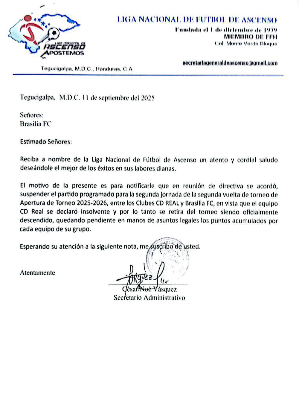 Honduras: anunciaron descenso de reconocido equipo y ellos emiten comunicado