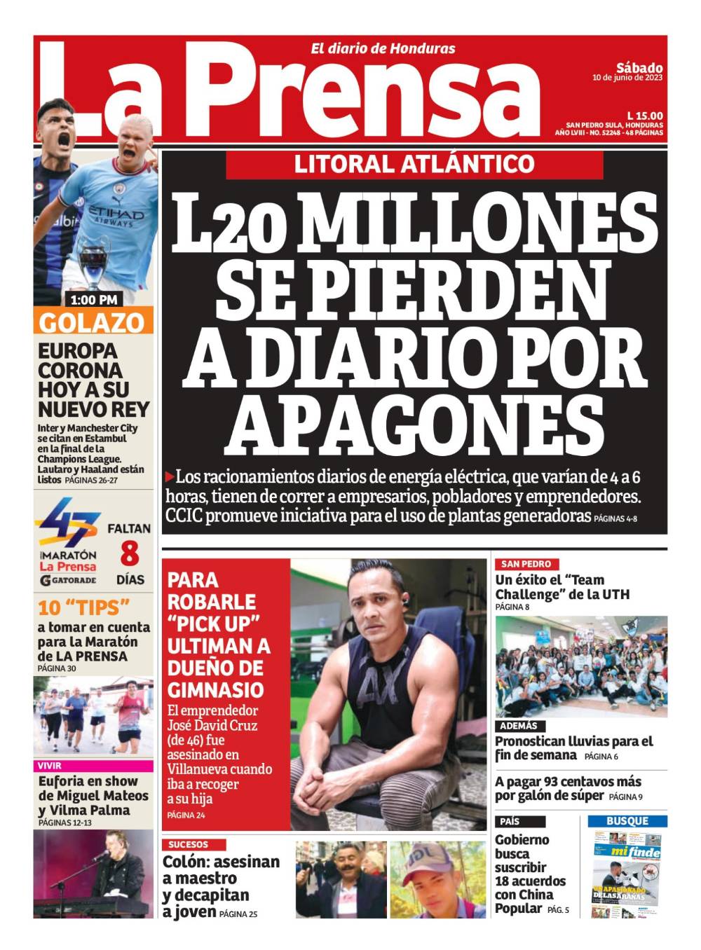 L20 millones se pierden a diario por apagones
