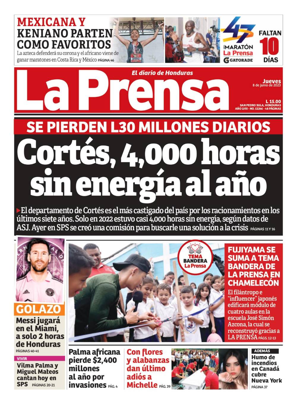 Cortés, 4,000 horas sin energía al año