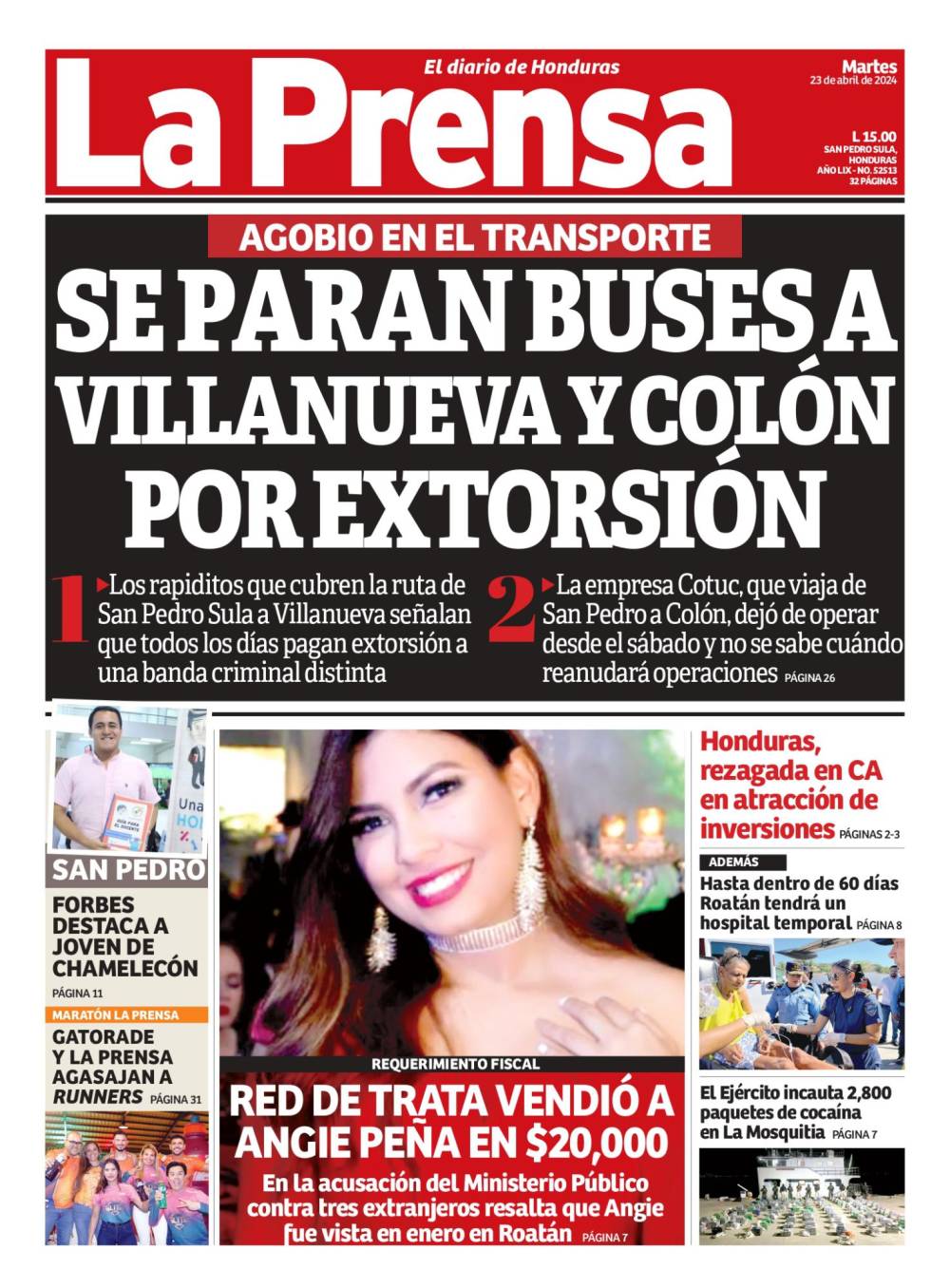 Se paran buses a Villanueva y Colón por extorsión