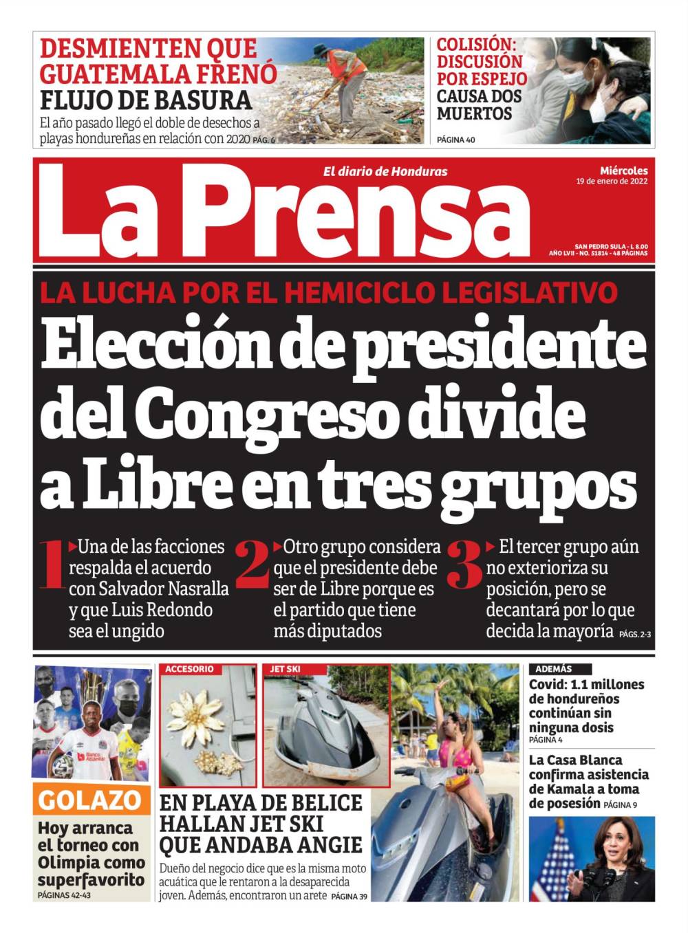 Elección de presidente del Congreso divide a Libre en tres grupos