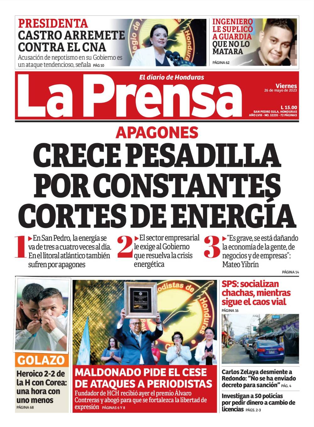 Crece pesadilla por constantes cortes de energía