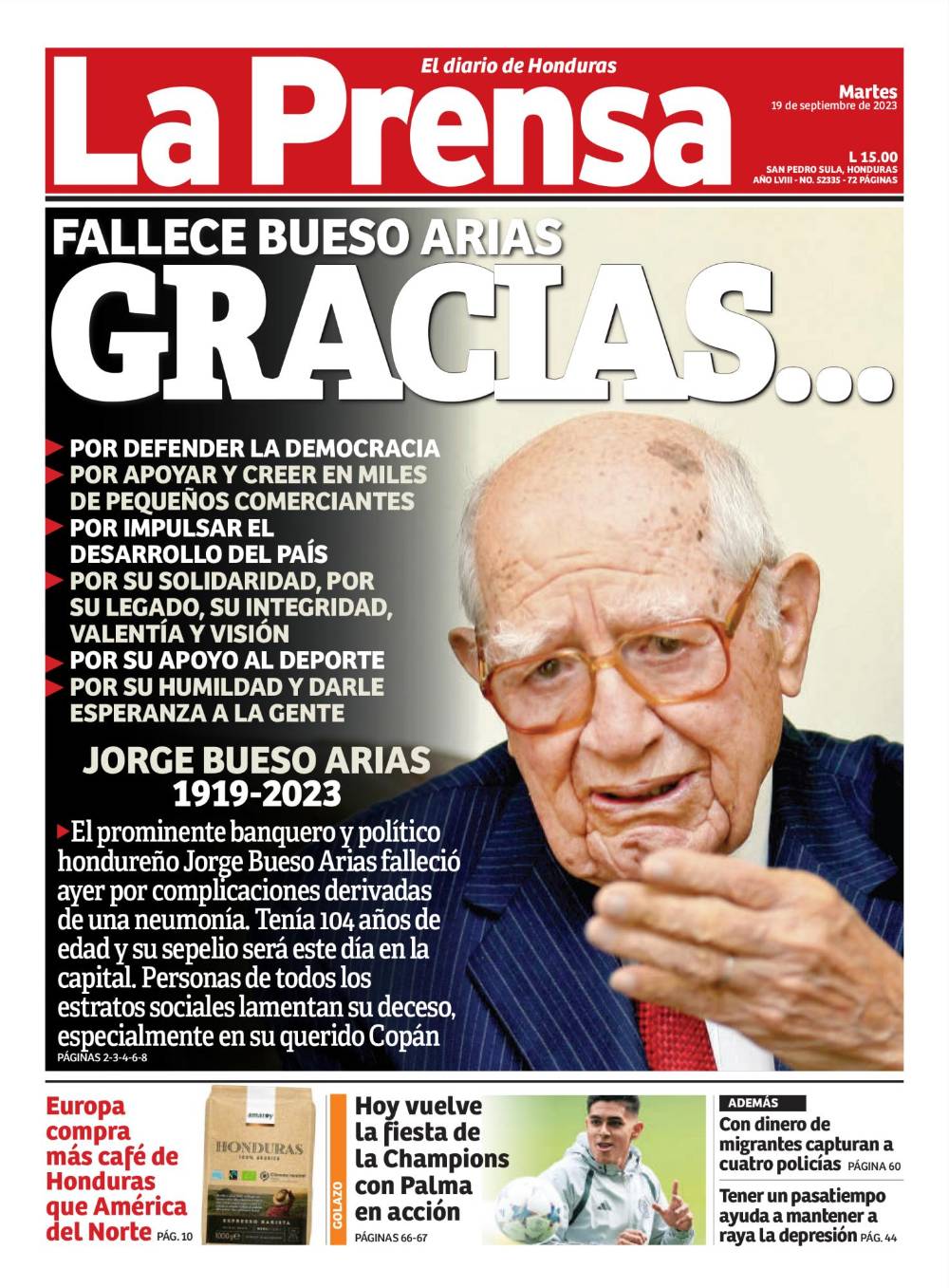 Fallece Bueso Arías.Gracias...
