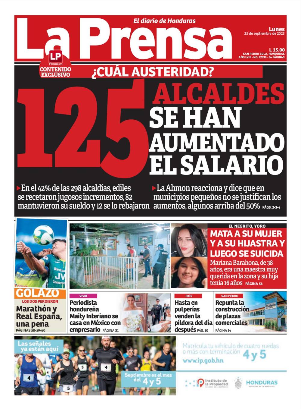 125 alcaldes se han aumentado el salario