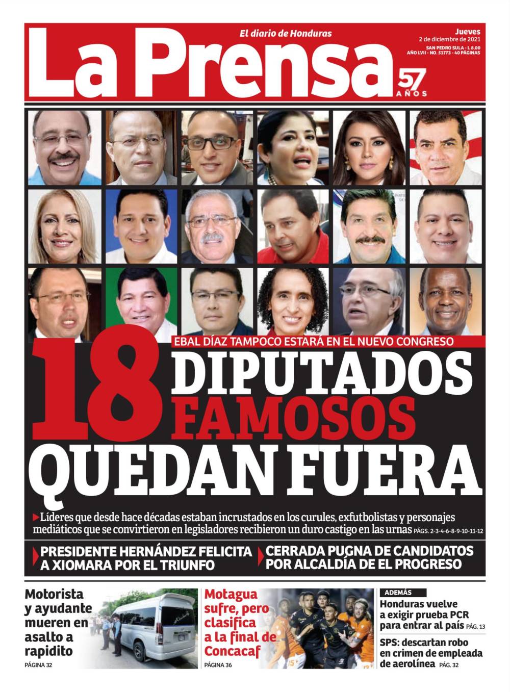 18 diputados famosos quedan fuera