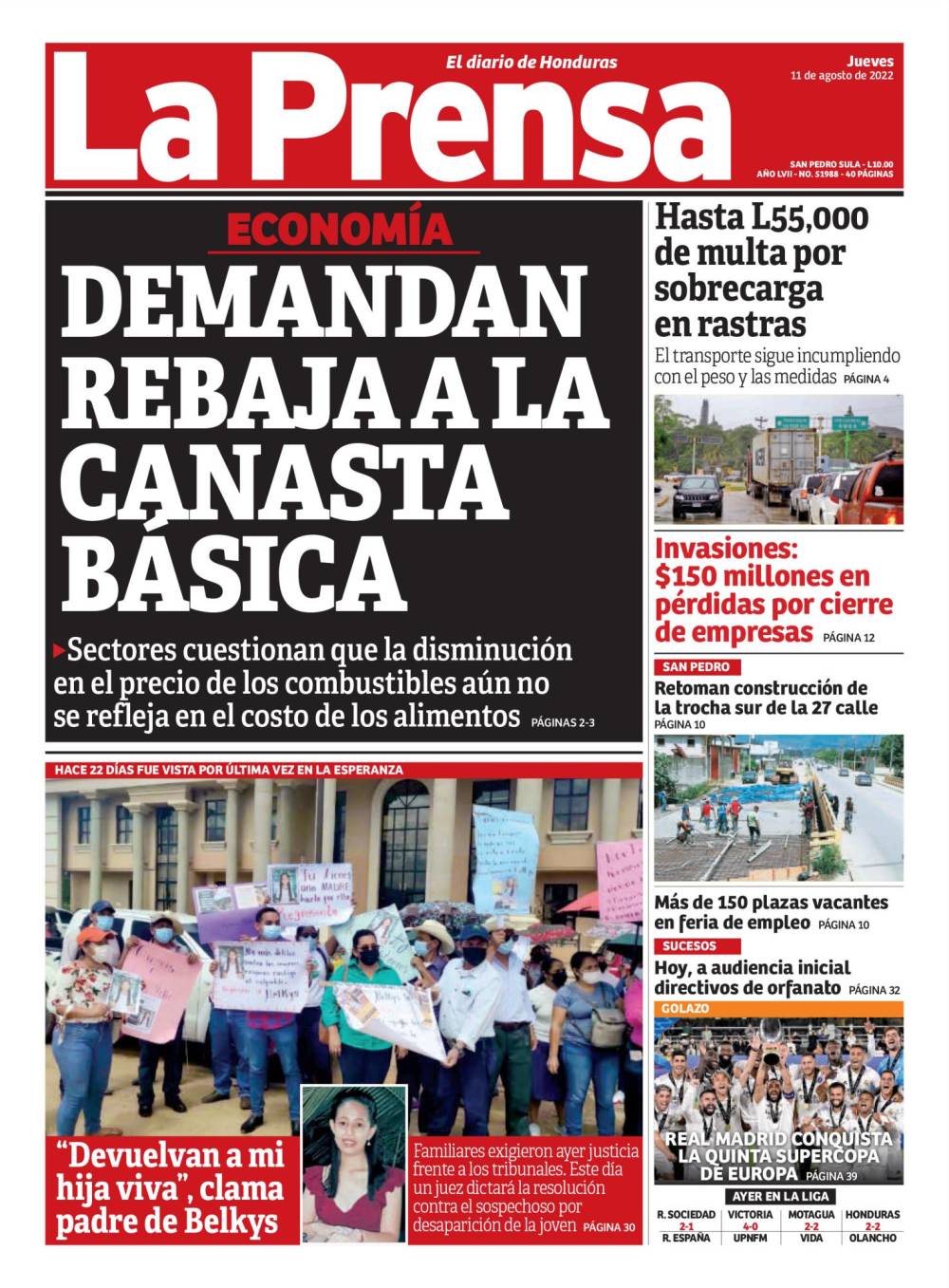 Demandan rebaja a la canasta básica