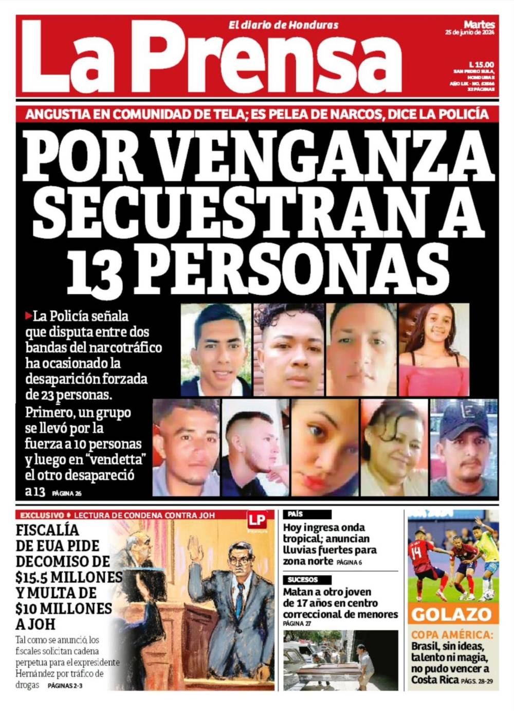 Por venganza secuestran a 13 personas
