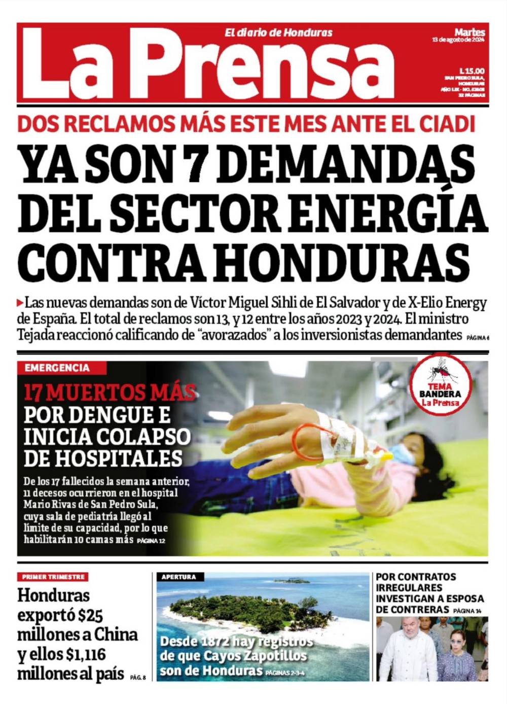 Ya son 7 demandas del sector energía contra Honduras