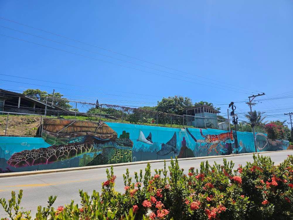 Hondureño ganador de Récord Guinness crea el mural más inmenso en Roatán