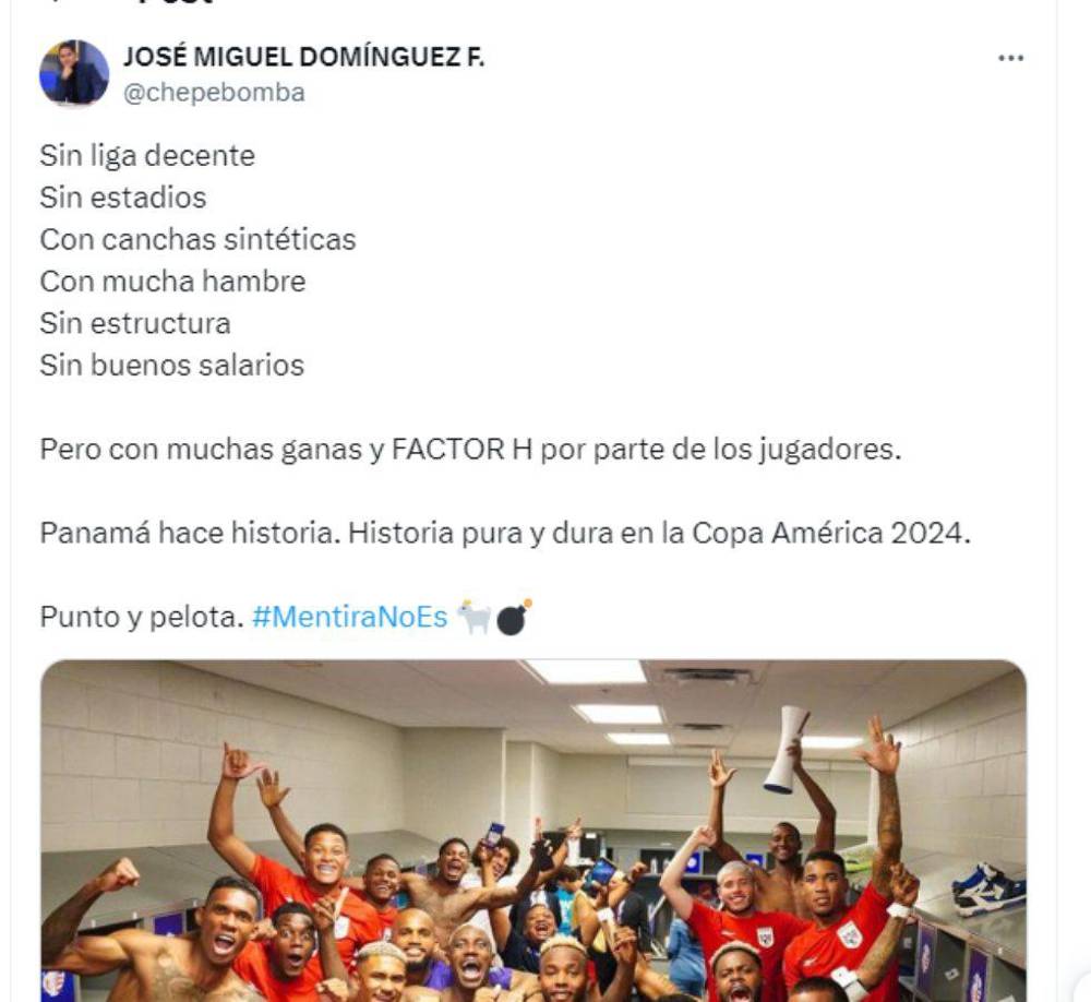 ”Chepe Bomba” señaló las carencias de la Liga de Panamá y destacó el trabajo de su selección.