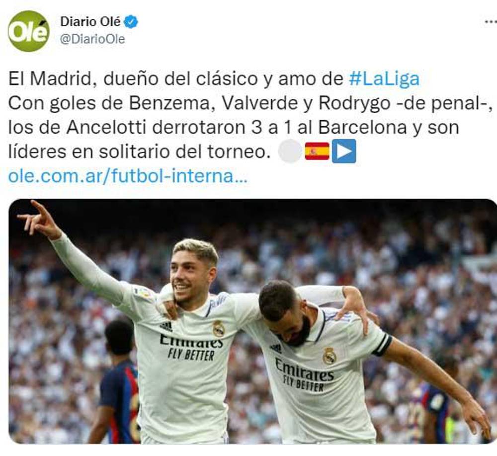 Diario Olé de Argentina.