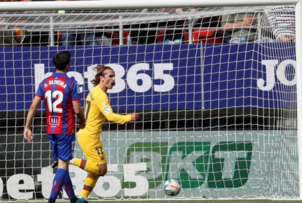 Griezmann gritó a todo pulmón su anotación que daba el 1-0 del Barcelona en campo del Eibar.