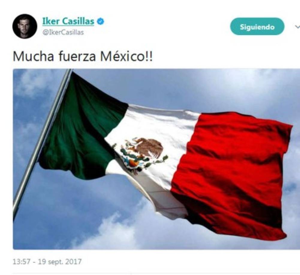 El mensaje de Iker Casillas en su cuenta oficial de Twitter.