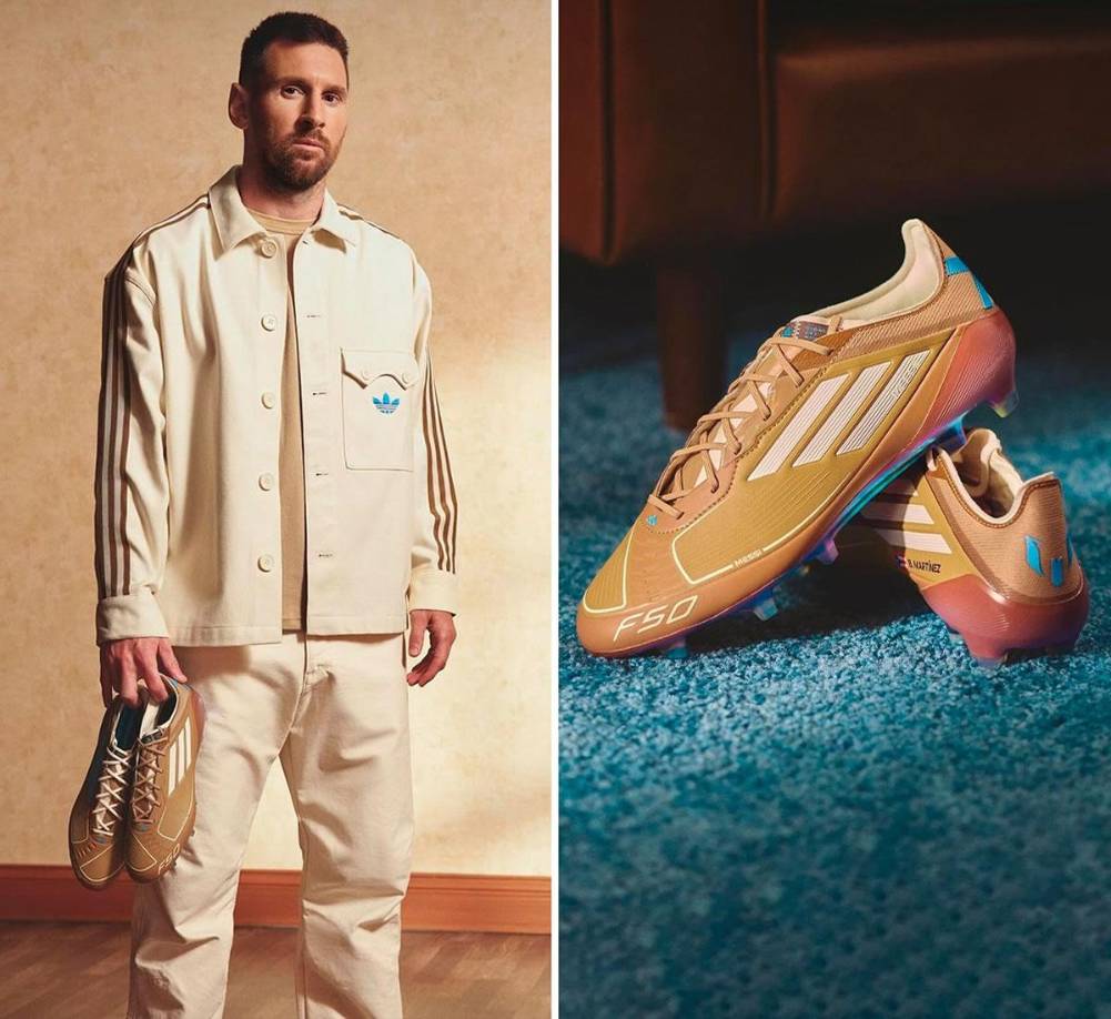 “Sacamos muchas zapatillas de los archivos y por eso tiene algunas cosas de la primera Gazelle original”, dijo el director de diseño de Adidas, Rafael Mayorga, a ESPN. “Es una bota muy especial, fabricada según las especificaciones de juego de Messi. Materiales ligeros, un fondo dorado y hemos añadido un montón de detalles especiales para el consumidor”.