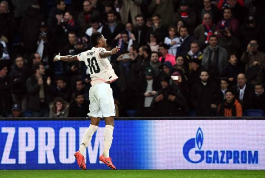 Así celebró Marcus Rashford su gol de penal para la victoria del Manchester United.