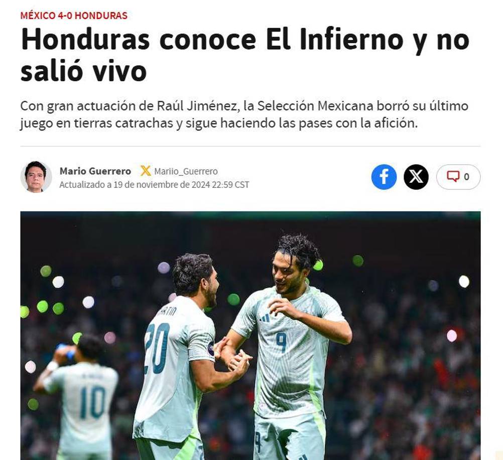 “Honduras conoce El Infierno y no salió vivo”, Diario As de México. 