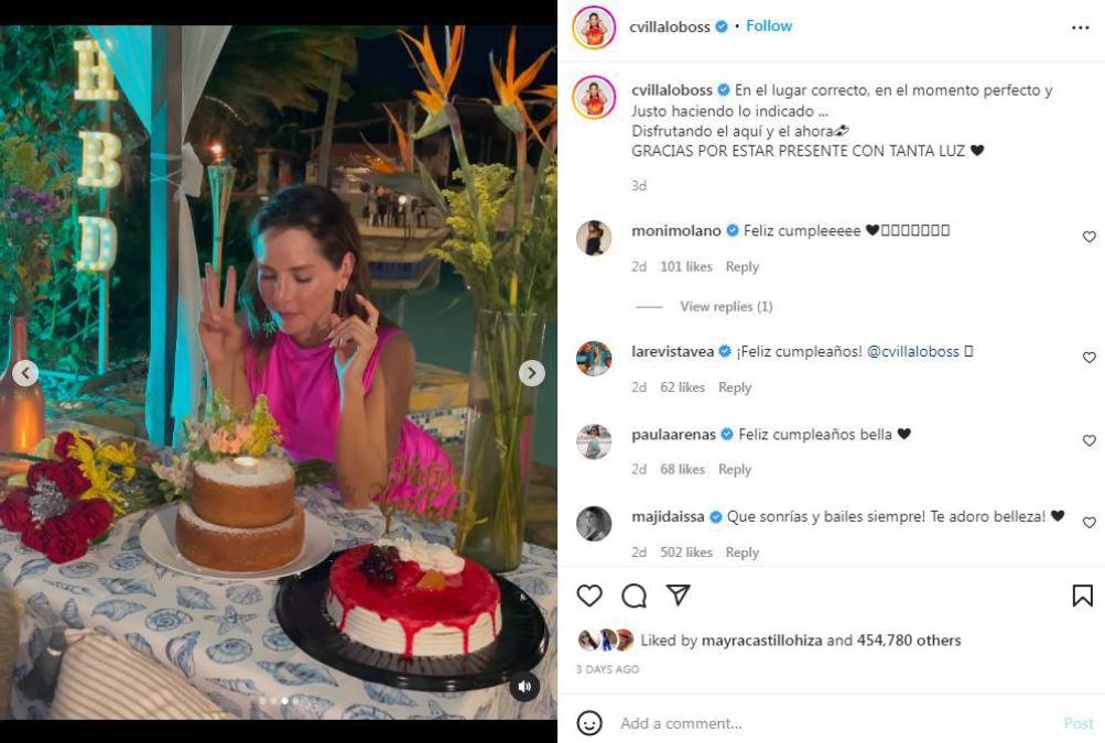 En un video que compartió, se le puede ver rodeada de sus seres queridos y pidiendo un deseo de cumpleaños.