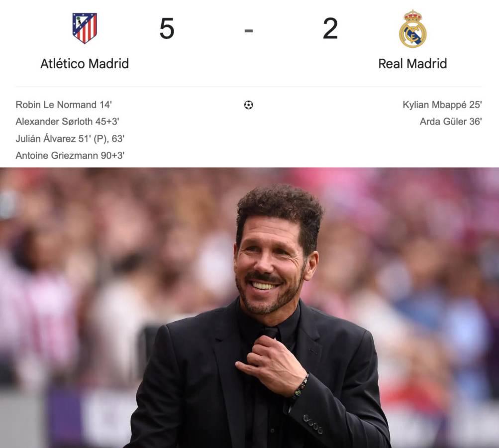 Memes humillan al Real Madrid tras goleada del Atlético en LaLiga